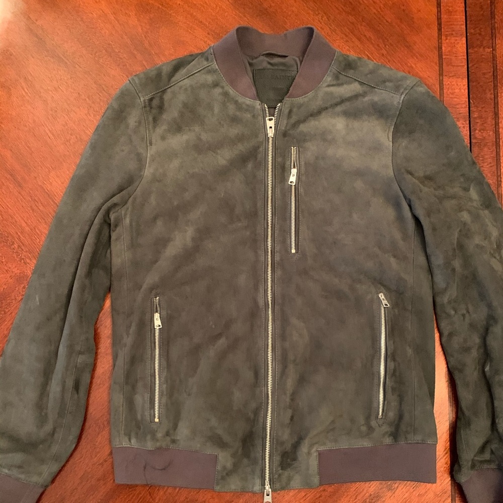 All saints Kemble bomber jacket, suede